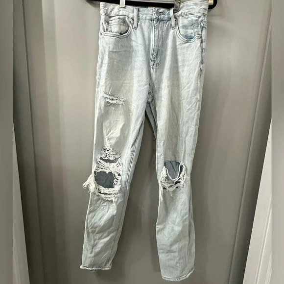 Pistola Jeans Womens Blue Denim Distressed Skinny Leg High Rise Size 26 - Picture 1 of 7
